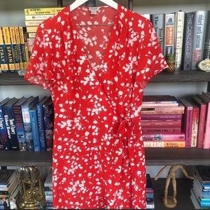 Jcrew floral wrap dress